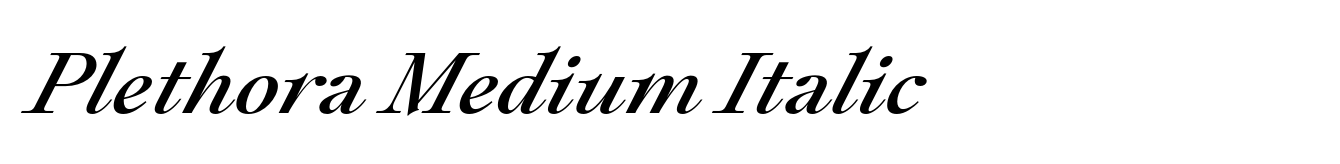 Plethora Medium Italic image